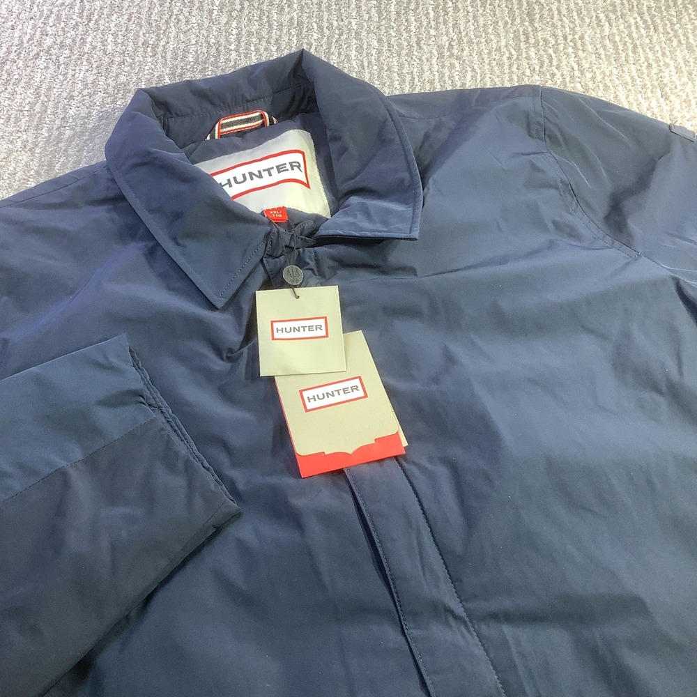 Hunter Mens Castle Navy Blue Insulated Water Resistant Parka Coat XXL NWT